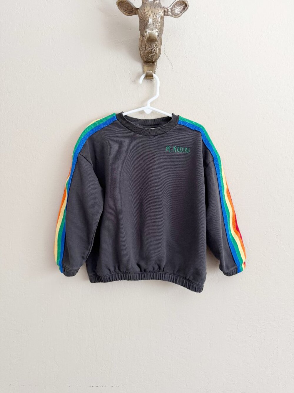 Mini Rodini Rainbow Stripe Sweatshirt • 6 Years